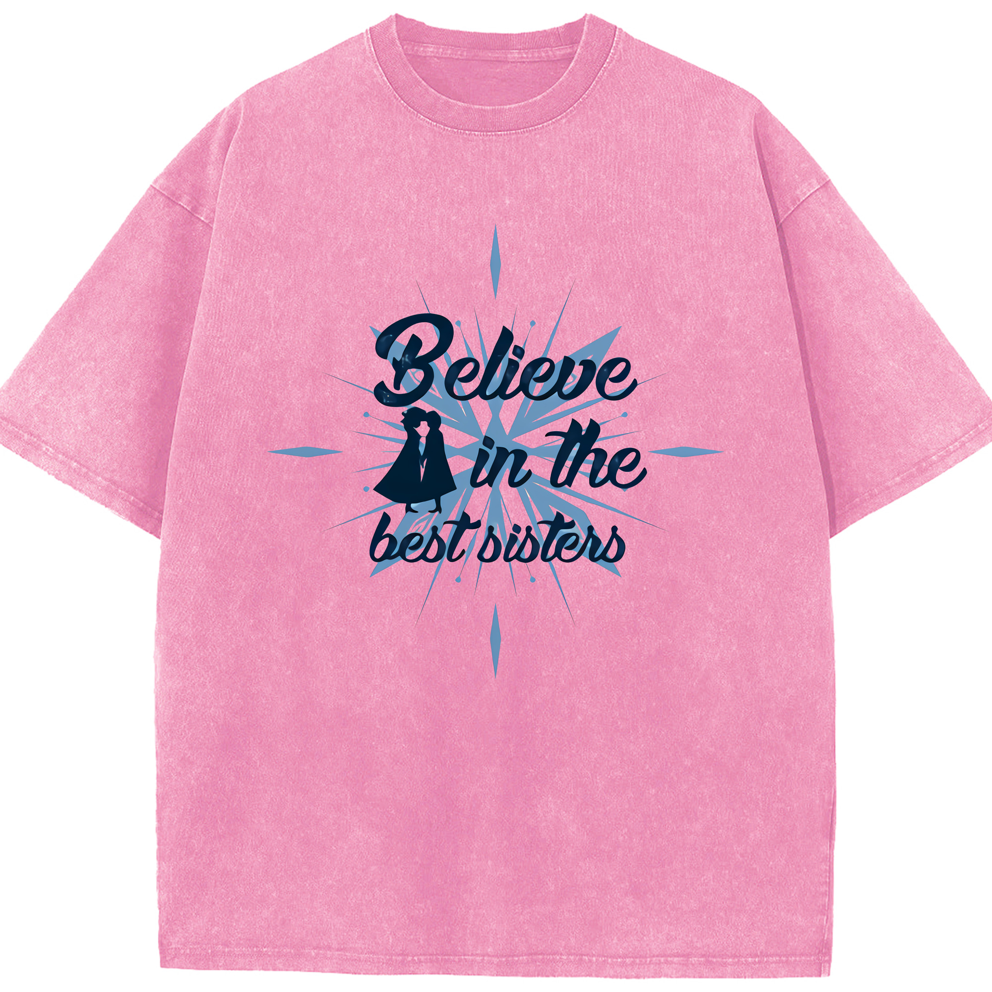 （画像用） アナと雪の女王 アンナ エルサ Frozen Anna Elsa 綿100% ヴィンテージ風 半袖Tシャツ（フロントプリント）